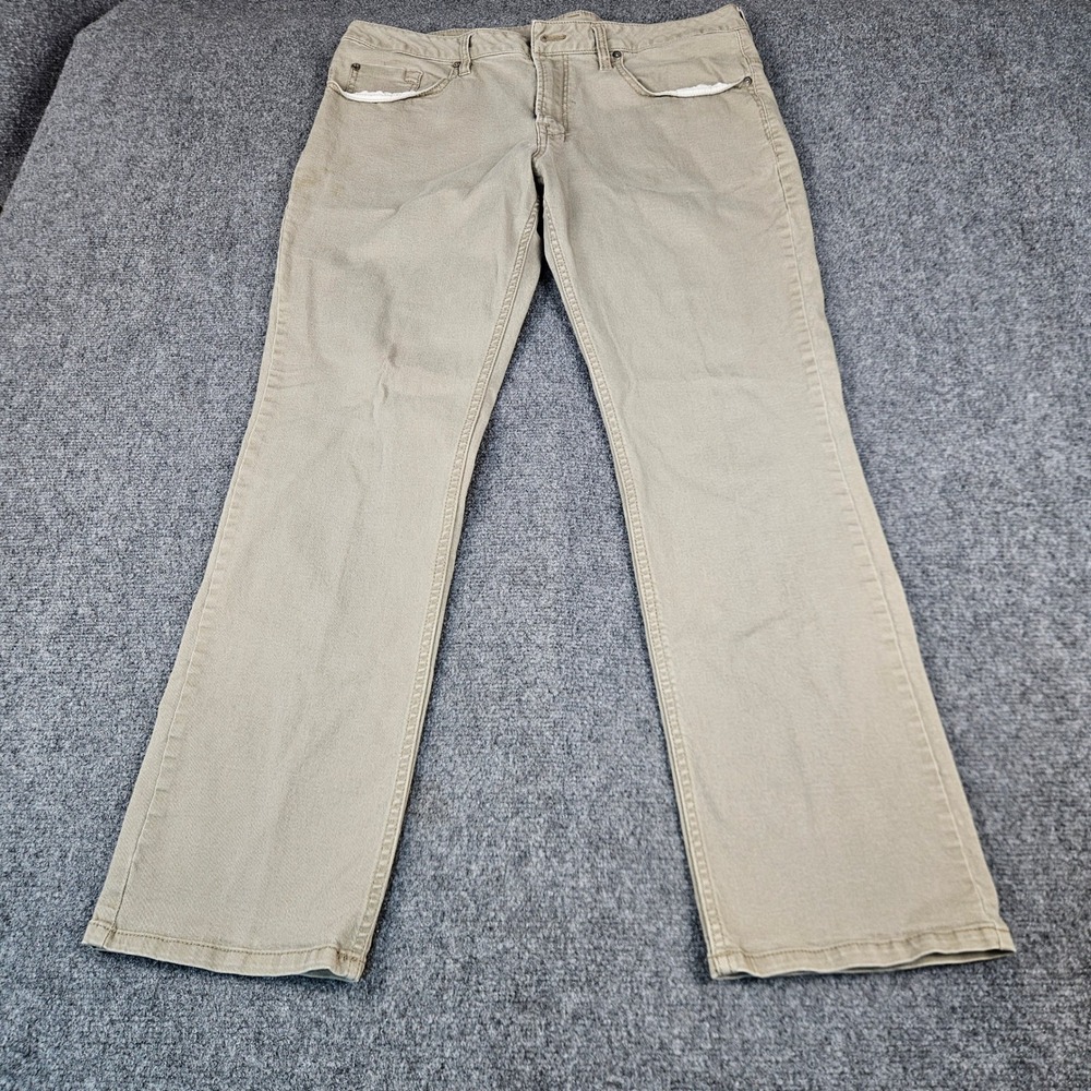 Buffalo David Bitton Sam-X Mens Slim Straight Stretch Khaki Pants Tan